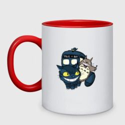 Кружка двухцветная Tardis Totoro