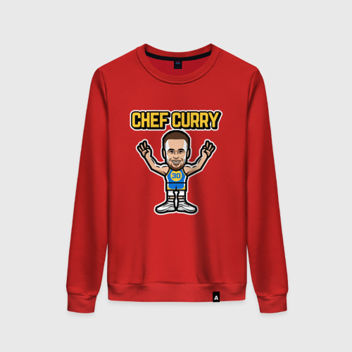 Женский свитшот хлопок Chef Curry, цвет красный