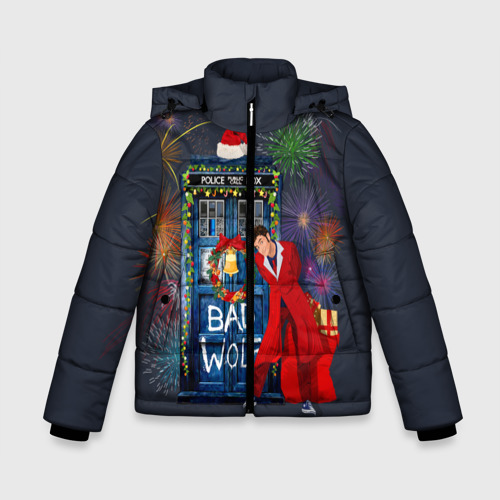 Зимняя куртка для мальчиков 3D Doctor Who, цвет светло-серый