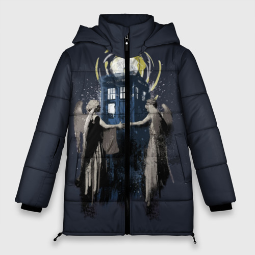 Женская зимняя куртка Oversize Doctor Who, цвет светло-серый