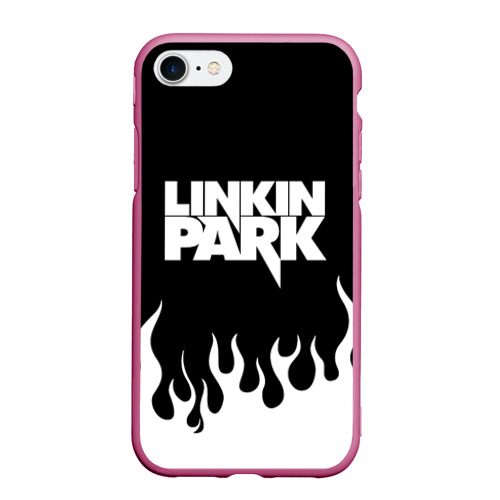 Чехол для iPhone 7/8 матовый Linkin Park, цвет малиновый