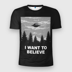 Мужская футболка 3D Slim I want to believe