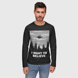 Мужской лонгслив 3D I want to believe - фото 2