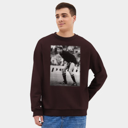 Мужской свитшот oversize без начеса хлопок Лев Яшин - фото 2