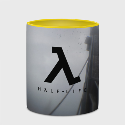 Кружка с полной запечаткой Half Life, цвет белый + желтый - фото 4