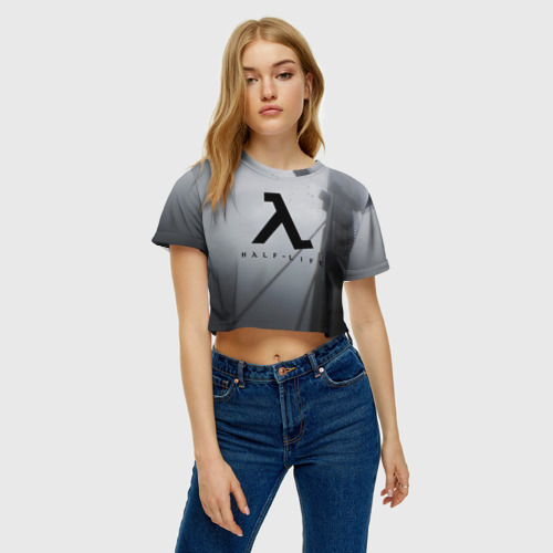 Женская футболка Crop-top 3D Half Life, цвет 3D печать - фото 3