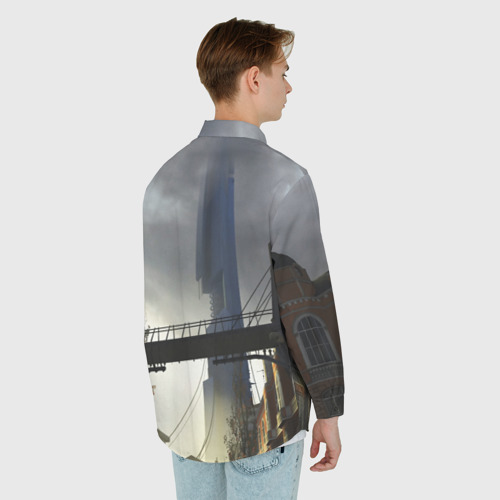 Мужская рубашка oversize 3D с принтом Half life, вид сзади #2