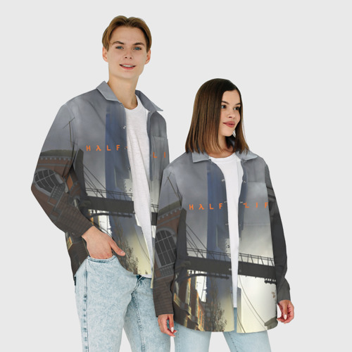Мужская рубашка oversize 3D с принтом Half life, фото #4