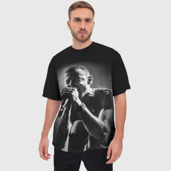 Мужская футболка oversize 3D Chester Bennington Linkin Park - фото 2