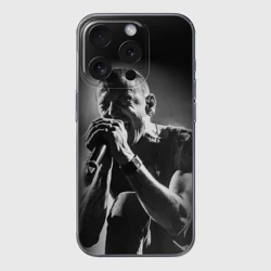Чехол для iPhone 15 Pro силиконовый с защитой камеры Chester Bennington Linkin Park