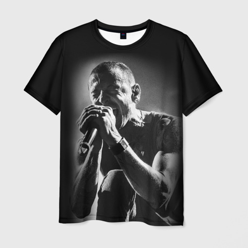 Мужская футболка с принтом Chester Bennington Linkin Park, вид спереди №1