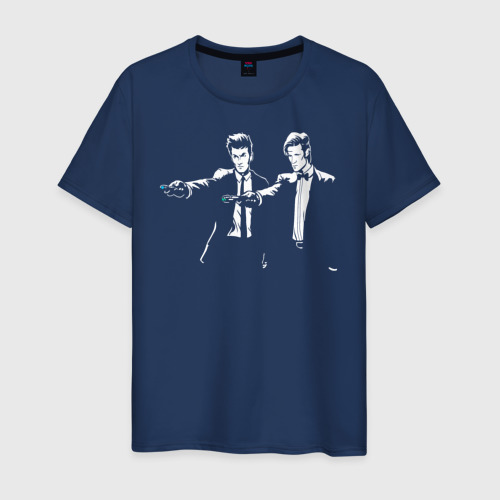 Мужская футболка из хлопка с принтом Доктор Кто, вид спереди №1