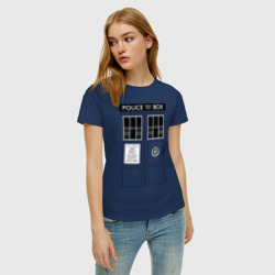 Женская футболка хлопок Доктор Кто, Тардис - фото 2