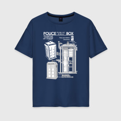 Доктор Кто, ТАРДИС – Женская футболка хлопок Oversize с принтом купить со скидкой в -16%