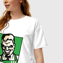 Женская футболка хлопок Oversize BFG - фото 2