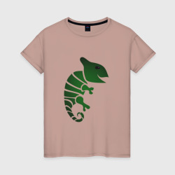Хамелеон – Женская футболка хлопок с принтом купить со скидкой в -20%