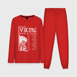 Мужская пижама с лонгсливом хлопок Viking world tour