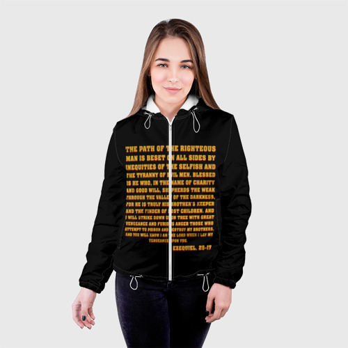 Женская куртка 3D Криминальное Чтиво, цвет белый - фото 3