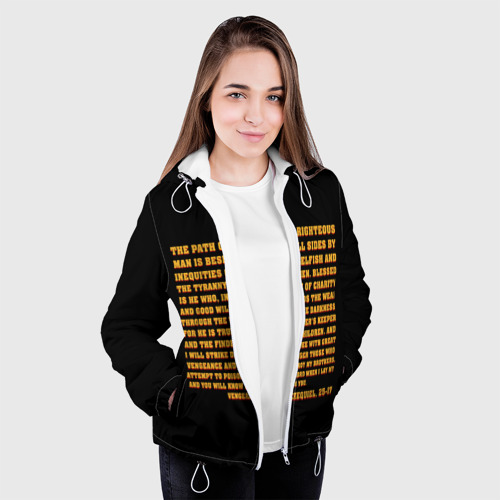 Женская куртка 3D Криминальное Чтиво, цвет белый - фото 4