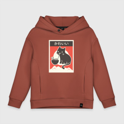 Детское худи Oversize хлопок Котик и Рамен