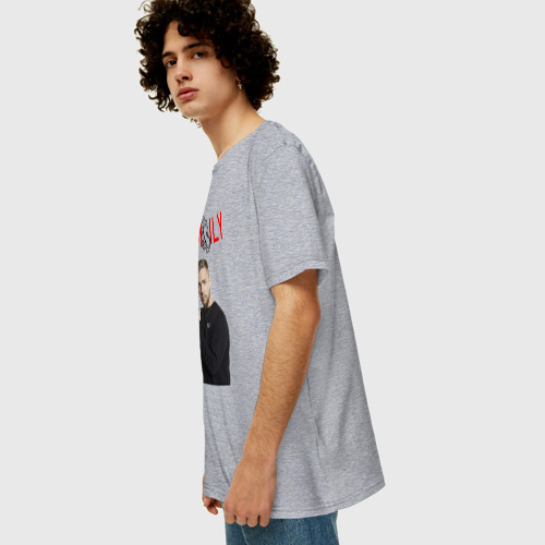 Мужская футболка хлопок Oversize Егор Крид - family, цвет меланж - фото 5