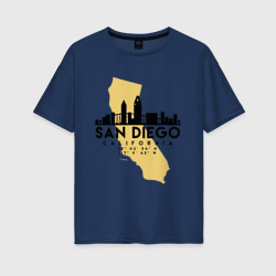 Женская футболка хлопок Oversize Сан-Диего Калифрния