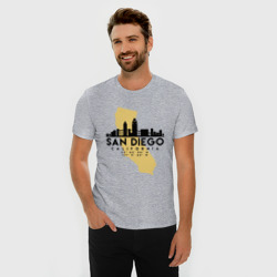 Мужская футболка хлопок Slim Сан-Диего Калифрния - фото 2