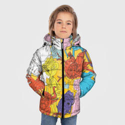 Зимняя куртка для мальчиков 3D Время Приключений, раскраска - фото 2