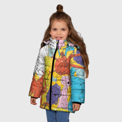 Зимняя куртка для девочек 3D Время Приключений, раскраска - фото 2