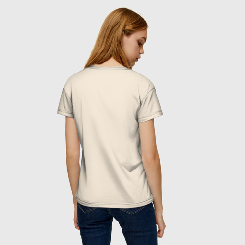 Женская футболка 3D с принтом Сталин, вид сзади #2