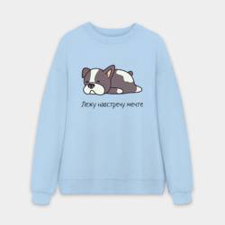 Мужской свитшот oversize без начеса хлопок Навстречу мечте