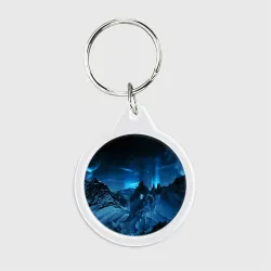 Брелок круглый Северное сияние