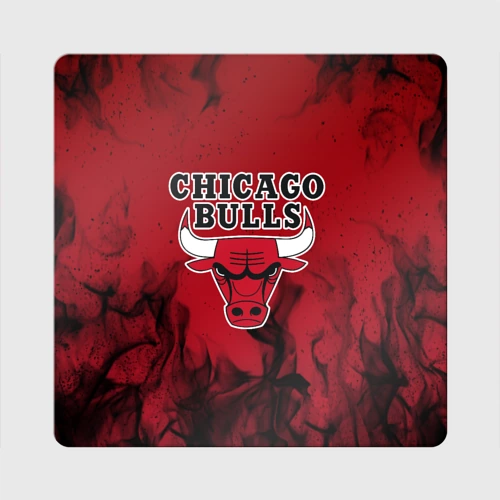 Магнит виниловый Квадрат Chicago bulls Чикаго буллс