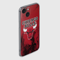Чехол для iPhone 15 силиконовый с защитой камеры Chicago bulls Чикаго буллс - фото 2