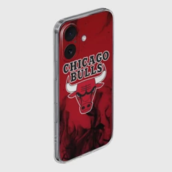 Чехол для iPhone 16 силиконовый с защитой камеры Chicago bulls Чикаго буллс - фото 2