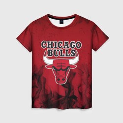 Женская футболка 3D Chicago bulls Чикаго буллс