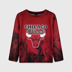 Детский лонгслив 3D Chicago bulls Чикаго буллс