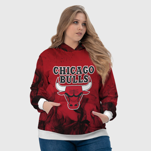 Женская толстовка 3D Chicago bulls Чикаго буллс, цвет 3D печать - фото 6