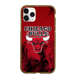 Чехол для iPhone 11 Pro матовый Chicago bulls Чикаго буллс