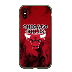 Чехол для iPhone XS Max матовый Chicago bulls Чикаго буллс