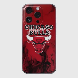 Чехол для iPhone 15 Pro Max силиконовый с защитой камеры Chicago bulls Чикаго буллс