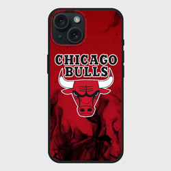 Чехол силиконовый для Apple iPhone 15 матовый Chicago bulls Чикаго буллс