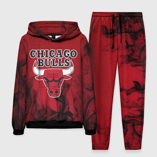 Мужской костюм с толстовкой 3D Chicago bulls Чикаго буллс, цвет черный