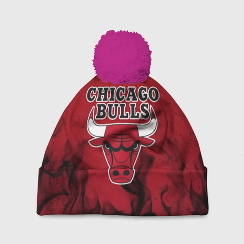 Шапка 3D c помпоном Chicago bulls Чикаго буллс