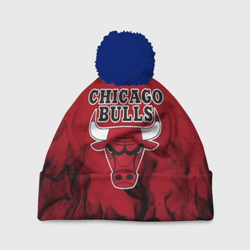 Шапка 3D c помпоном Chicago bulls Чикаго буллс