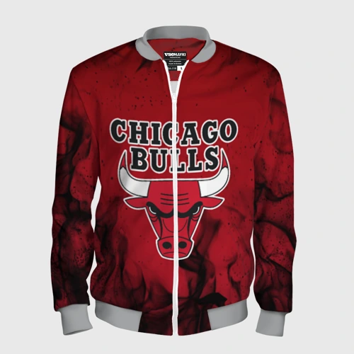 Мужской бомбер 3D Chicago bulls Чикаго буллс