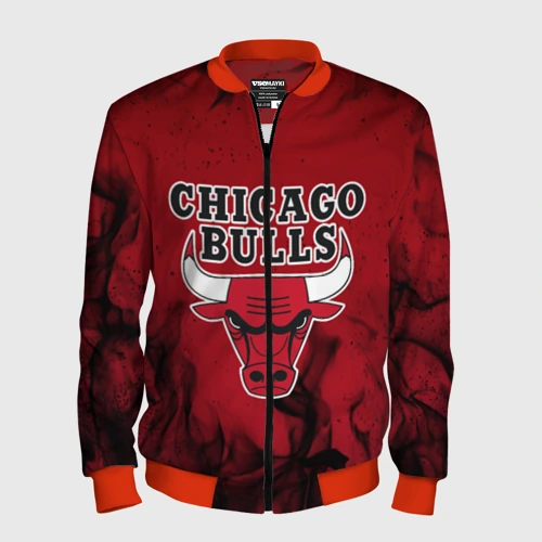 Мужской бомбер 3D Chicago bulls Чикаго буллс
