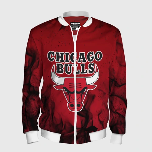 Мужской бомбер 3D Chicago bulls Чикаго буллс