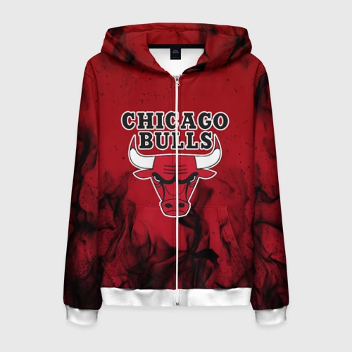Мужская толстовка 3D на молнии Chicago bulls Чикаго буллс