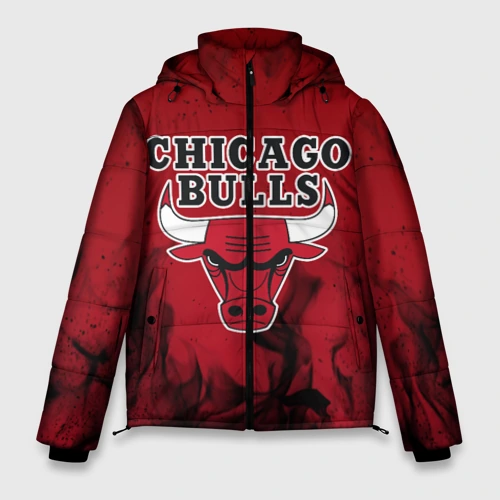 Мужская зимняя куртка 3D Chicago bulls Чикаго буллс